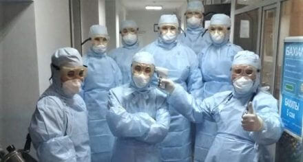 Ординаторы КГМА принимают участие в борьбе против коронавируса