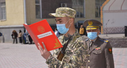 В КГМА прошла мероприятие посвященное принятию военной присяги курсантов -мужчин