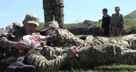 КММАнын аскердик медициналык оюндарынын үчүнчү этабы Ала Тоо аскерий полигонунда болуп өттү