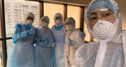 Ординаторы КГМА работают на передовой борьбы с COVID