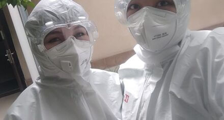 Ординаторы КГМА принимают участие в борьбе против коронавируса