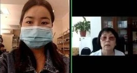 Студенты КГМА слушают лекции профессора из Казахстана.