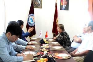 Rector of KSMA I.Kudaibergenova meets with ADB consultants