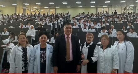 Кафедра гистологии, цитологии и эмбриологии, деканат лечебного факультета к 100-летию основания Кара-Кыргызской автономной области